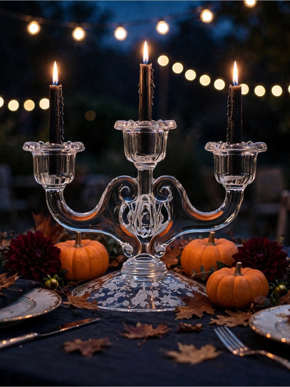 Vintage Wildflower Clear by CAMBRIDGE
3 Light Candelabra Candlestick Holder